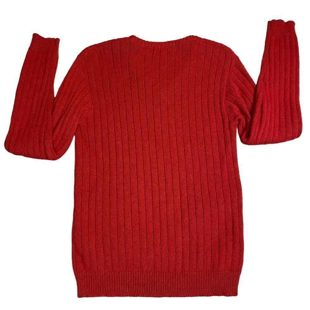 Bernette Scottish Isle Red Sweater Shetland Wool Blend - Picture 3 of 6